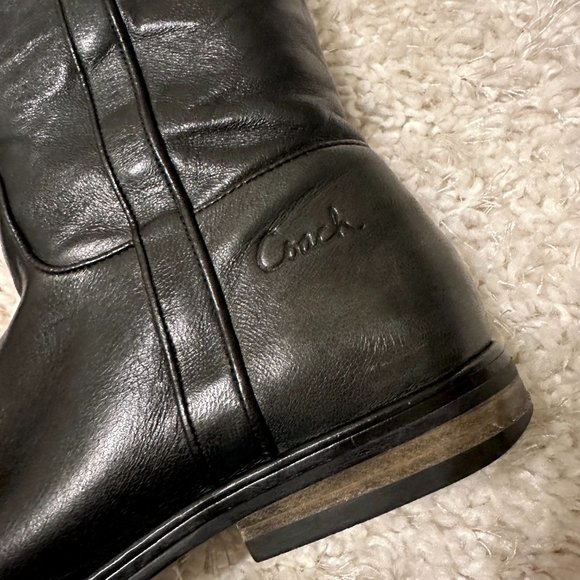 Coach Vintage Black Leather Riding Boot Size : 7.5 - Picture 3 of 6